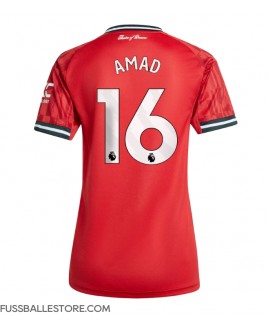 Günstige Manchester United Amad Diallo #16 Heimtrikot Damen 2025-26 Kurzarm